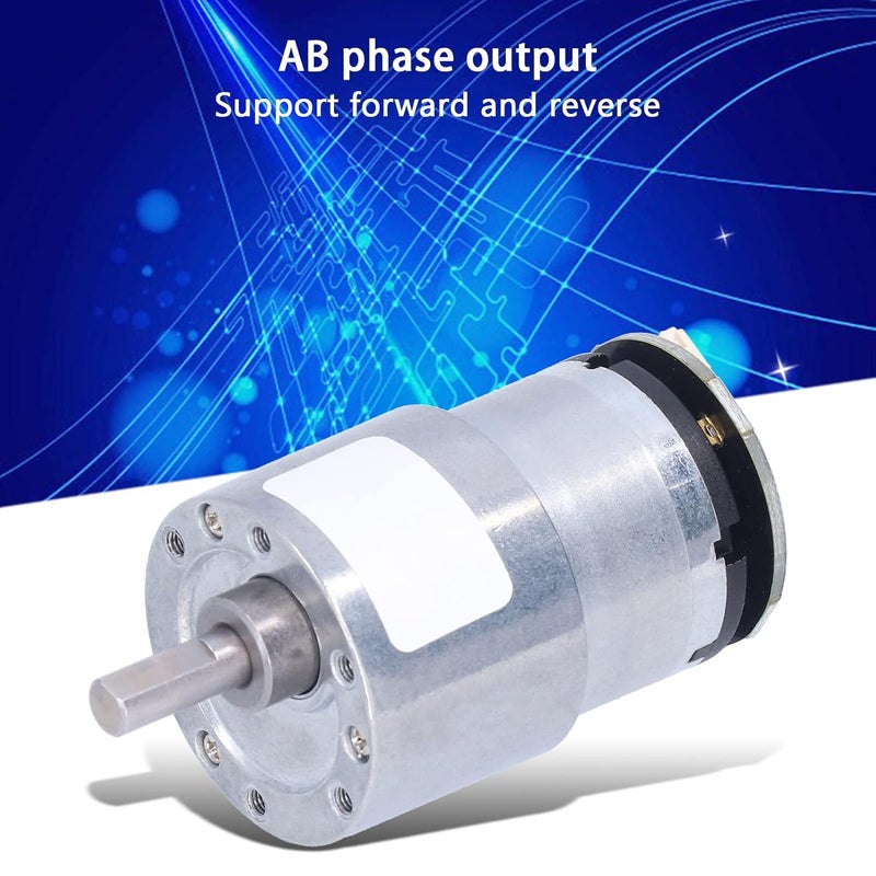 flexman JGB37‑520 Speed Reduction Gear Motor with Encoder, DC 12V Electric Micro DC Geared Motor Supporting Forward Reverse Movement for Household Appliances Medical Equipment (1590RPM) - Image 5
